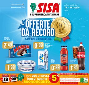 Volantino Sisa a Bari | Offerte da record | 18/7/2024 - 28/7/2024
