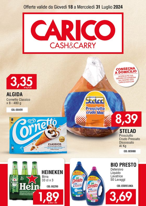 Volantino Carico Cash & Carry | Carico Cash & Carry  | 18/7/2024 - 31/7/2024