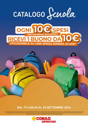 Offerte di Iper e super a Ancona | Catalogo scuola in Conad Superstore | 19/7/2024 - 28/9/2024