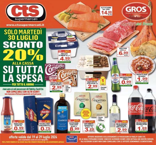Volantino CTS Supermercati | Sconto 20%  | 19/7/2024 - 29/7/2024