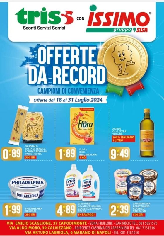 Volantino Supermercati Trisss | Offerte da record  | 19/7/2024 - 31/7/2024