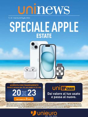Volantino Unieuro a Palermo | Speciale Apple | 22/7/2024 - 28/7/2024