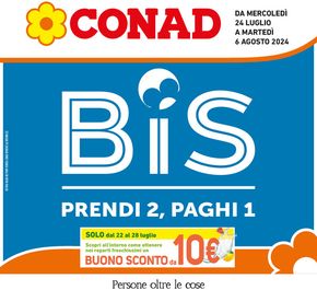 Offerte di Iper e super a Parma | Prendi 2, paghi 1 in Conad | 24/7/2024 - 6/8/2024