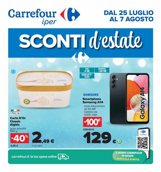Volantino Carrefour Ipermercati a Novara | Sconti d'estate | 25/7/2024 - 7/8/2024