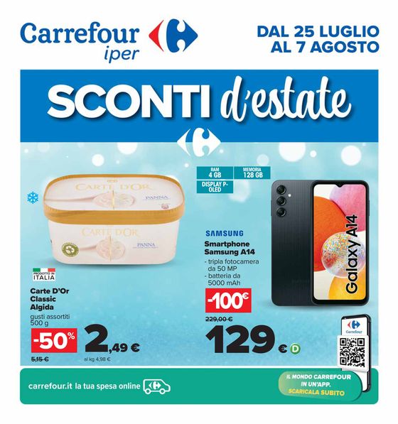 Volantino Carrefour Ipermercati a Torino | Sconti d'estate | 25/7/2024 - 7/8/2024