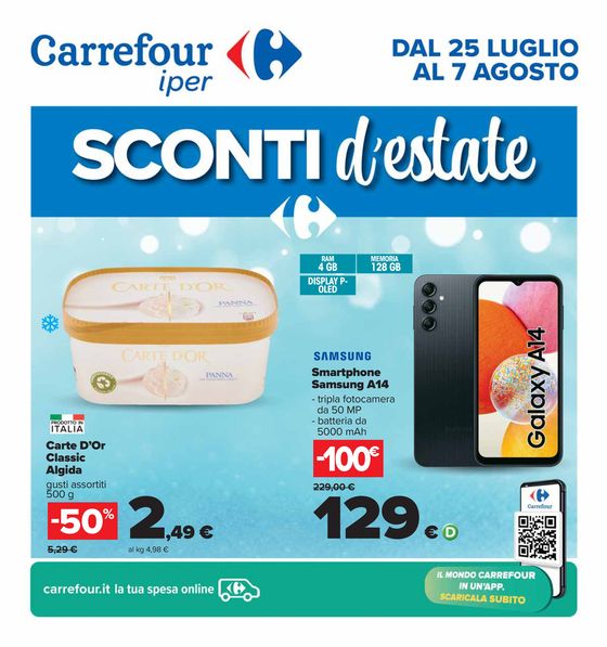 Volantino Carrefour Ipermercati | Sconti d'estate | 25/7/2024 - 7/8/2024