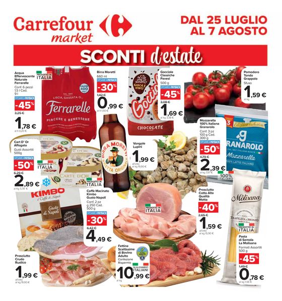 Volantino Carrefour Market a Pescara | Sconti d'estate | 25/7/2024 - 7/8/2024