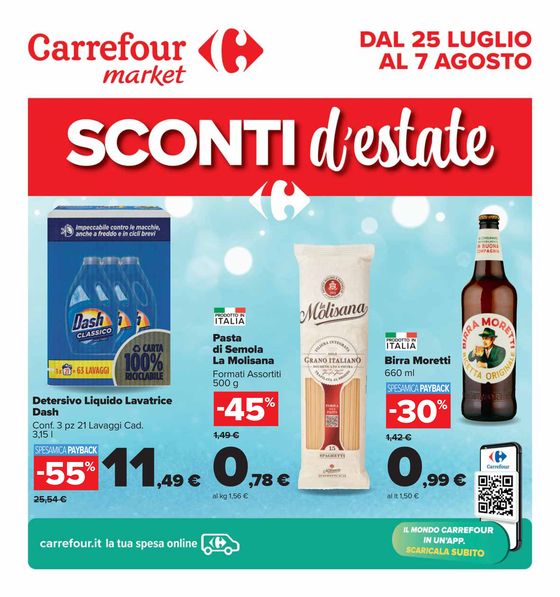 Volantino Carrefour Market a Genova | Sconti d'estate | 25/7/2024 - 7/8/2024