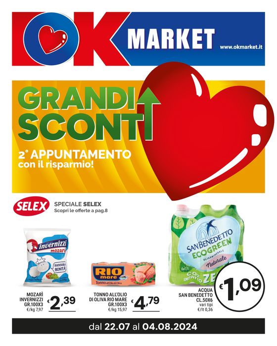 Volantino Ok Market | Grandi sconti | 22/7/2024 - 4/8/2024