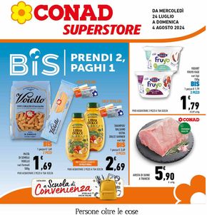 Volantino Conad Superstore a Fiumicino | Prendi 2, paghi 1 | 24/7/2024 - 4/8/2024
