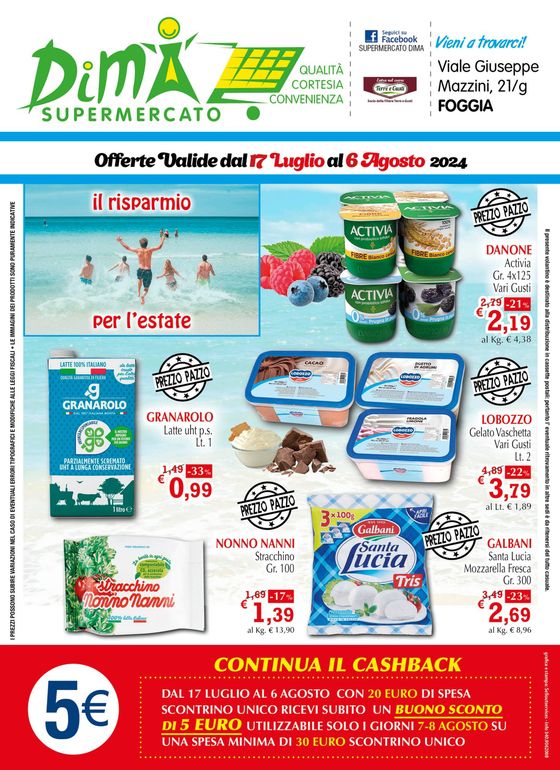 Volantino Supermercato Dima | Il risparmio per l'estate | 22/7/2024 - 6/8/2024