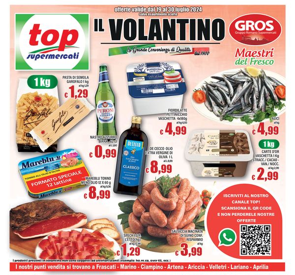 Volantino Top Supermercati | Maestri del fresco | 22/7/2024 - 30/7/2024