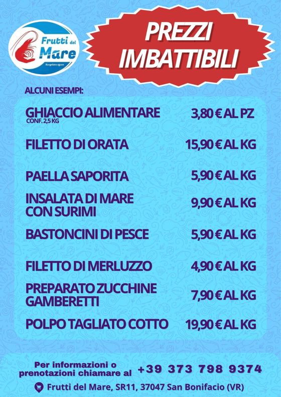 Volantino Frutti del mare a San Giovanni Lupatoto | Prezzi imbattibili | 22/7/2024 - 31/7/2024