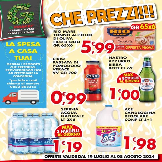 Volantino G Market | Che prezzi!! | 22/7/2024 - 8/8/2024