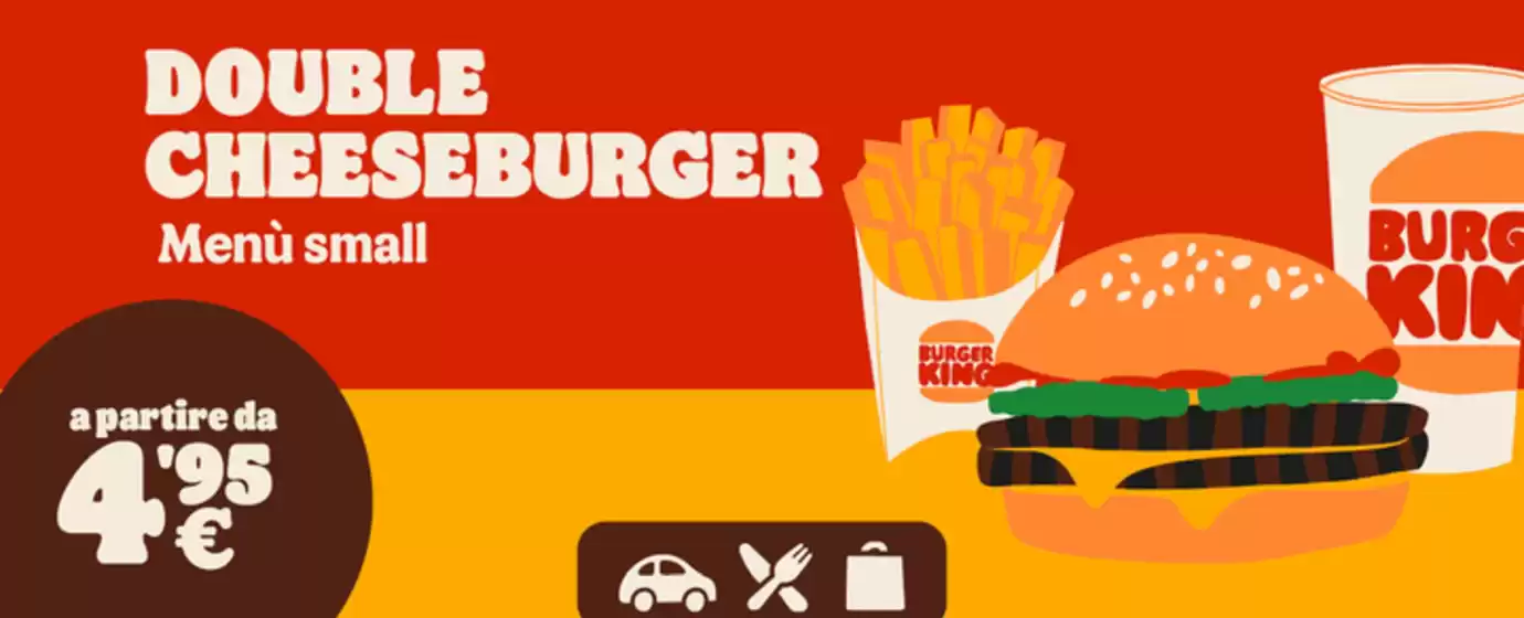 Volantino Burger King a Oristano | Menu small | 22/7/2024 - 31/12/2024