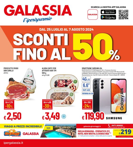 Volantino Galassia a Piacenza | Sconti fino al 50% | 25/7/2024 - 7/8/2024
