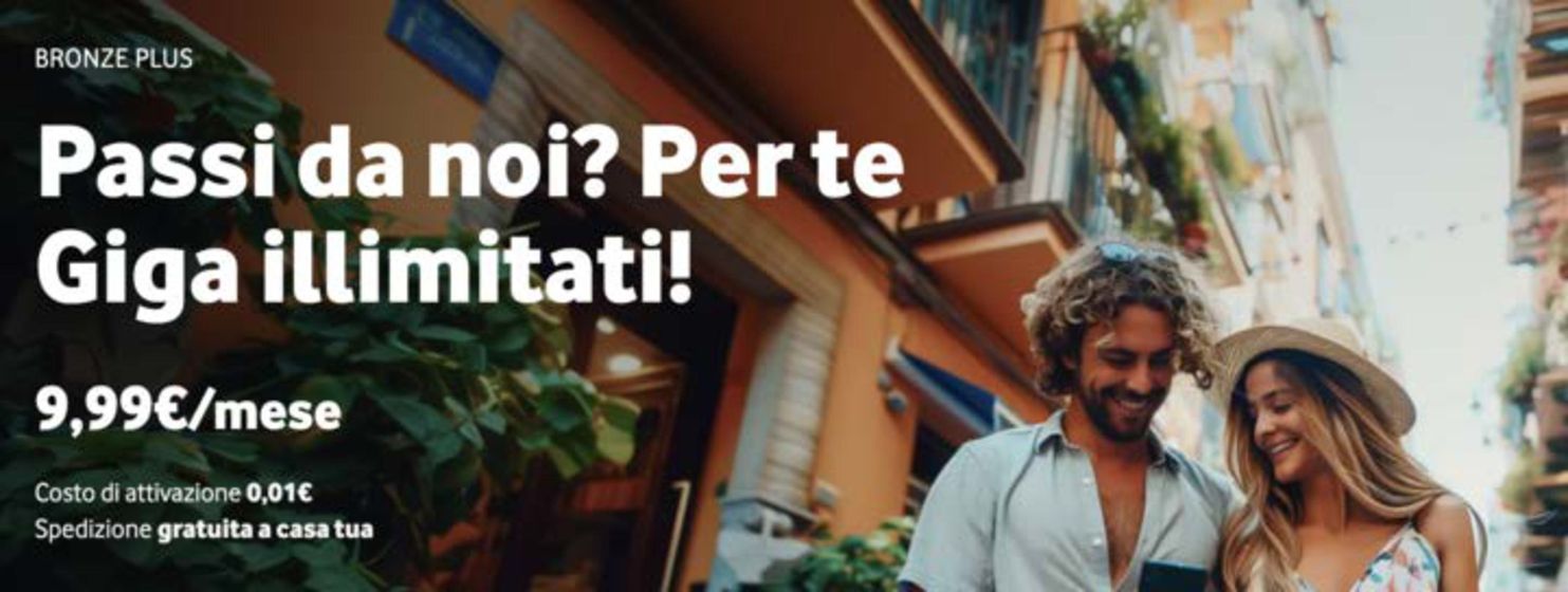 Volantino Vodafone a Torino | Passi da noi?Per te Giga illimitati! | 23/7/2024 - 31/7/2024