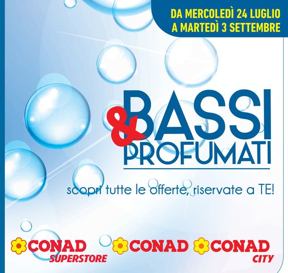 Volantino Conad a Pescara | Bassi & profumati | 24/7/2024 - 3/9/2024