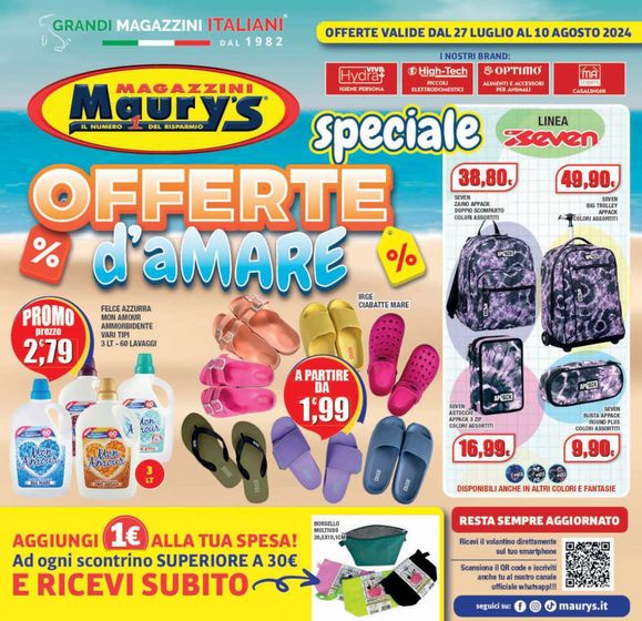 Volantino Maury's | Offerte d'amare | 27/7/2024 - 10/8/2024