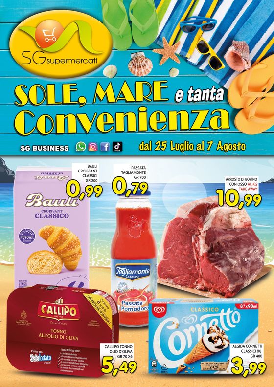 Volantino SG Supermercati | Sole, mare e tanta convenienza | 25/7/2024 - 7/8/2024