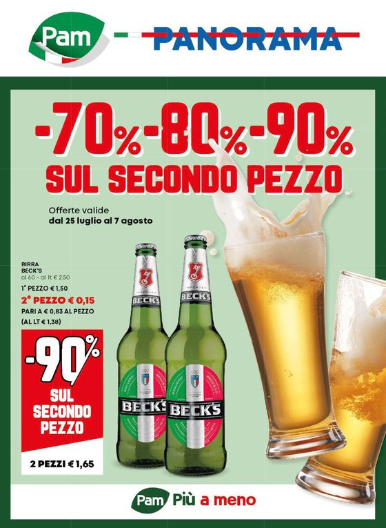 Volantino Panorama a Treviso | 70% - 80% - 90% sul Secondo Pezzo | 25/7/2024 - 7/8/2024
