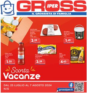 Volantino Gross Iper a Biella | Scorta vacanze | 25/7/2024 - 7/8/2024