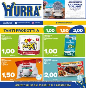 Offerte di Discount a Perugia | Tanti prodotti a 1...1,5...2 in Hurrà Discount | 25/7/2024 - 7/8/2024