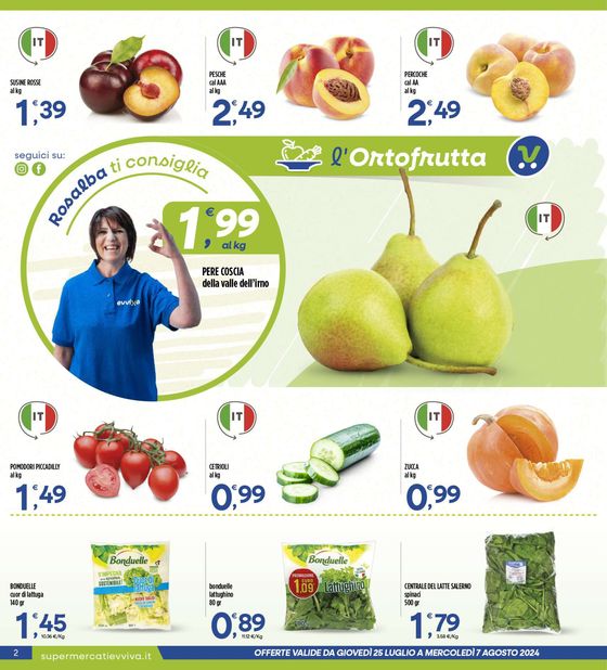 Volantino Supermercati Evviva | La spesa felice | 25/7/2024 - 7/8/2024