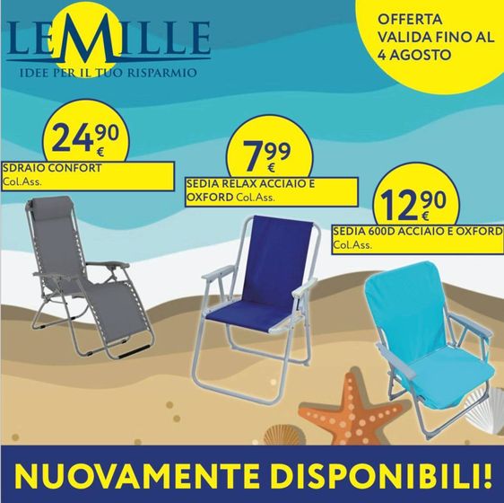 Volantino Le Mille | Nuovamente disponibili | 26/7/2024 - 4/8/2024