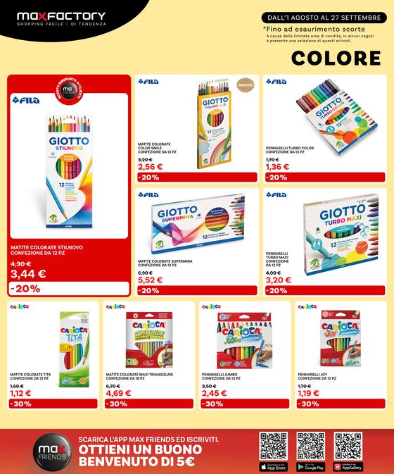 Volantino Max Factory a Castelfranco Veneto | Back to School | 1/8/2024 - 27/9/2024