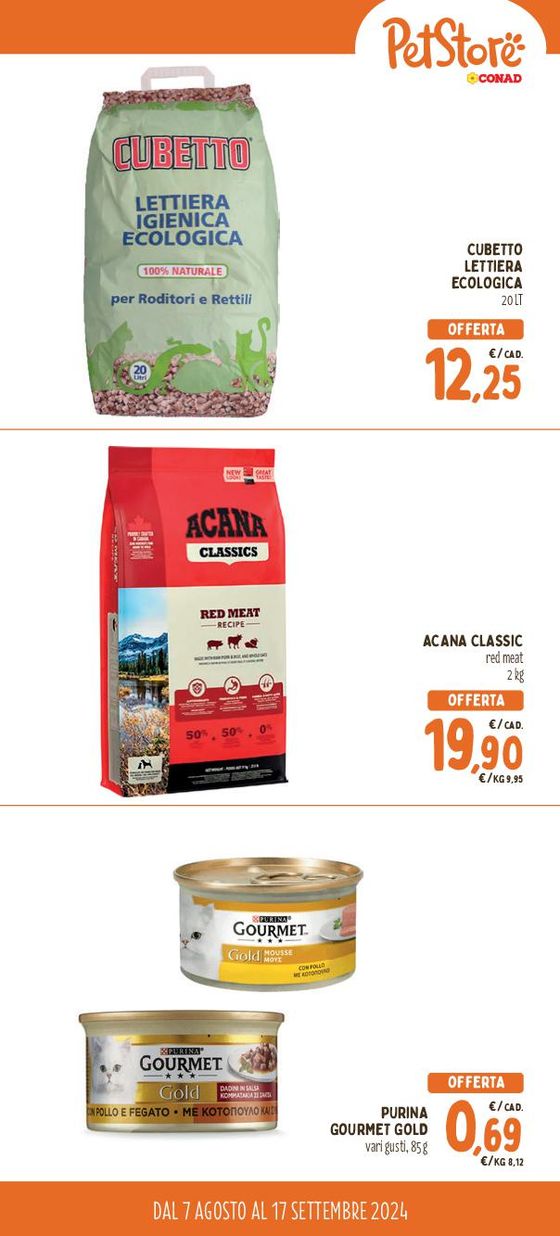 Volantino Pet Store Conad a Napoli | Le extra offerte  | 7/8/2024 - 17/9/2024