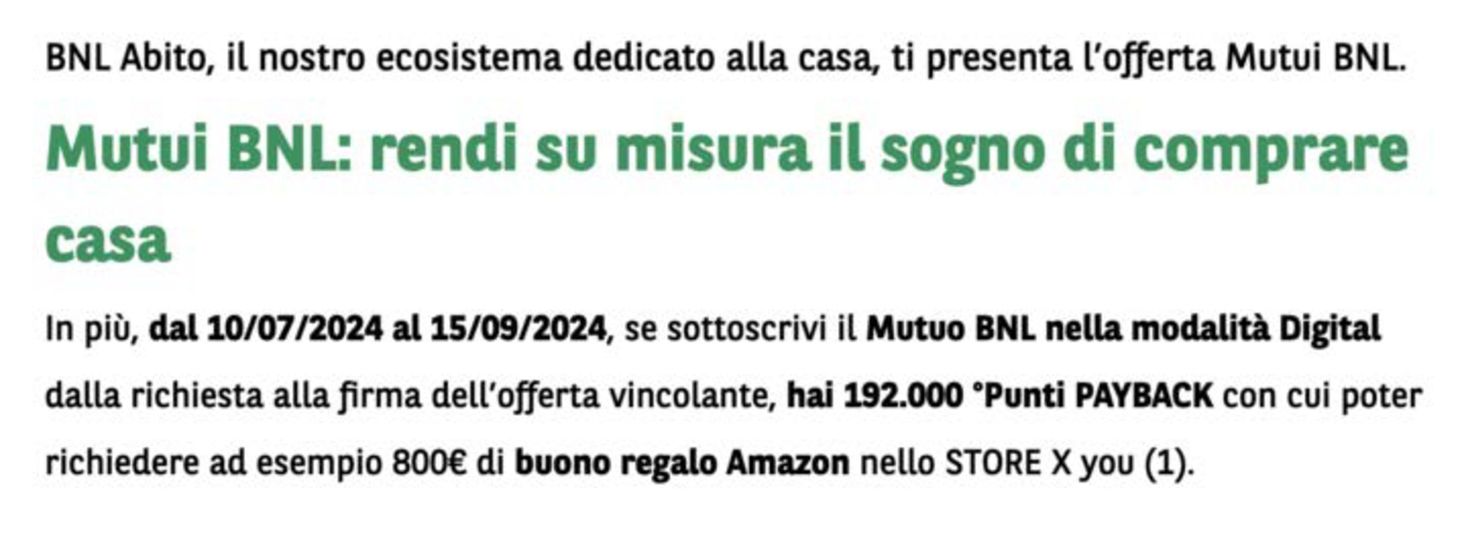 Volantino BNL a San Giovanni in Persiceto | Mutui Bnl: rendi su misura il sogno di comprare casa | 5/8/2024 - 15/9/2024