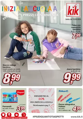 Offerte di Back to school a Brembate | Inizia la scuola a prezzi convenienza in KiK | 8/8/2024 - 30/9/2024