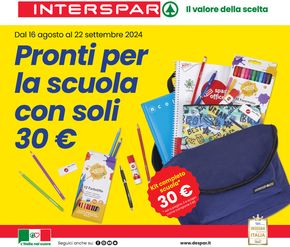 Offerte di Back to school a Torri di Quartesolo | Pronti per la scuola con solo 30 € in Interspar | 16/8/2024 - 22/9/2024