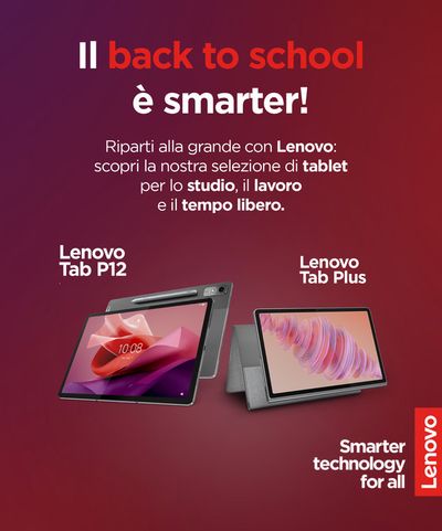 Offerte di Novità a Sona | Il back to school è smarter! in Lenovo | 19/8/2024 - 29/9/2024