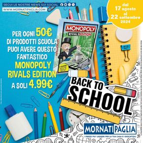 Offerte di Back to school a Milano | Back to school in Mornati Paglia | 19/8/2024 - 22/9/2024