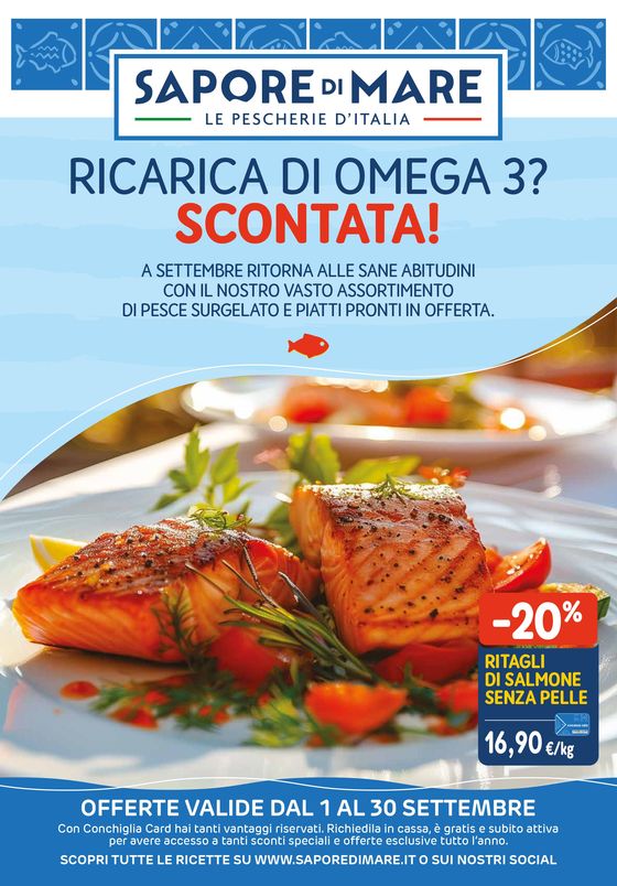 Volantino Sapore di Mare a Viadana | Ricarica di Omega 3? Scontata! | 1/9/2024 - 30/9/2024