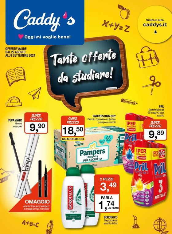 Volantino Caddy's a Como | Tante offerte da studiare | 22/8/2024 - 8/9/2024