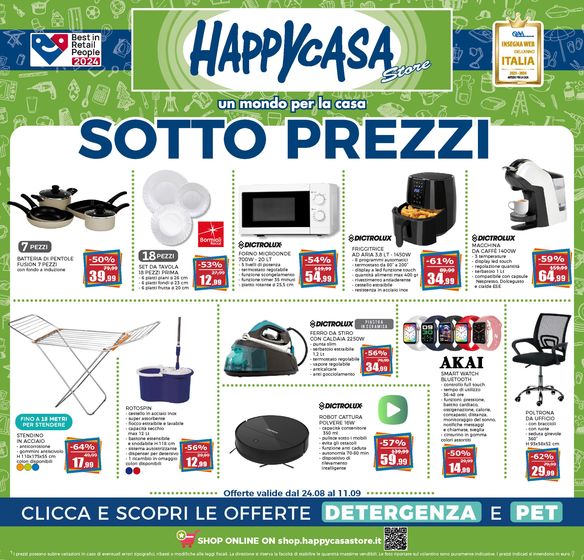 Volantino Happy Casa Store a Cantù | Sottoprezzi | 22/8/2024 - 11/9/2024