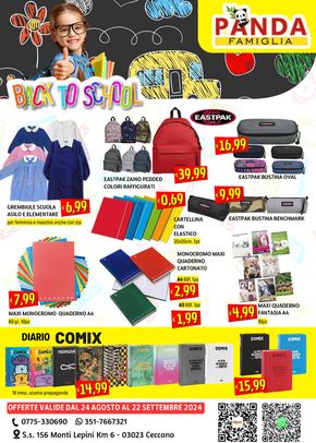 Offerte di Back to school a Sezze | Back to School in Panda Famiglia | 24/8/2024 - 20/9/2024