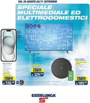 Volantino Esselunga a Carrara | Speciale Multimediale ed Elettrodomestici | 29/8/2024 - 11/9/2024