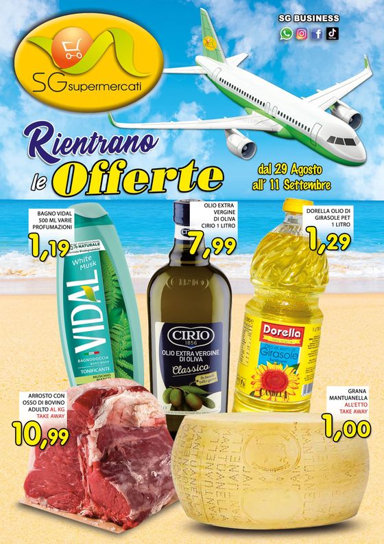 Volantino SG Supermercati | Rientrano le offerte  | 29/8/2024 - 11/9/2024