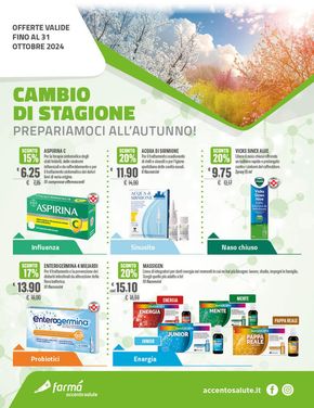 Offerte di Salute e Benessere a Carmiano | Cambio di stagione in Farmà | 2/9/2024 - 31/10/2024