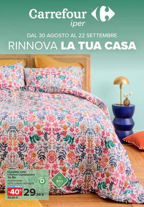 Volantino Carrefour Ipermercati a Vercelli | Catalogo casa | 3/9/2024 - 22/9/2024