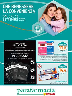 Offerte di Salute e Benessere a Quarto d'Altino | Offerte Parafarmacia Conad: Che benessere la convenienza in Parafarmacia Conad | 5/9/2024 - 26/9/2024