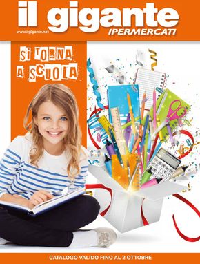 Volantino Il Gigante a Brinzio | Si torna a scuola | 19/9/2024 - 2/10/2024