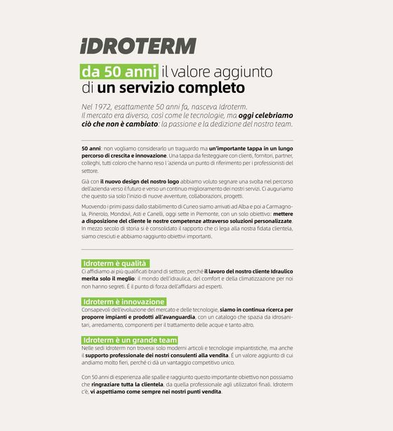 Volantino Idea di Idroterm a Pinerolo | Gocce di design | 5/9/2024 - 15/1/2025