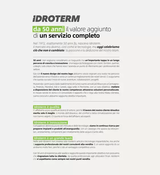 Volantino Idea di Idroterm a Cuneo | Gocce di design | 5/9/2024 - 15/1/2025