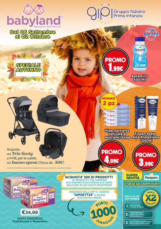 Volantino Babyland | Speciale autunno | 6/9/2024 - 2/10/2024