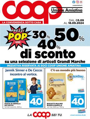 Volantino Coop a Monticiano | 30% 40% 50% di sconto  | 6/9/2024 - 18/9/2024